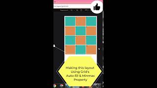 CSS Grid Auto-Fill & Minmax - Make flexible layout| Web Development #Shorts