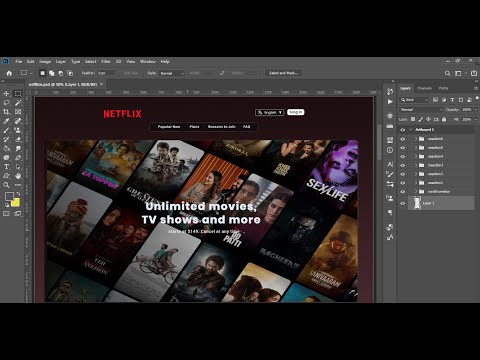 How to Design a Netflix Website in Photoshop (Step-by-Step)For Beginner