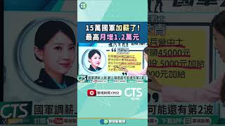 15萬國軍加薪了！　最高月增1.2萬元｜華視新聞 20250414#shorts