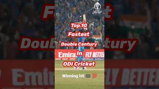 Top 10 Fastest Double Century In ODI Cricket #top10 #fastest #double  #century #odi #cricket #shorts