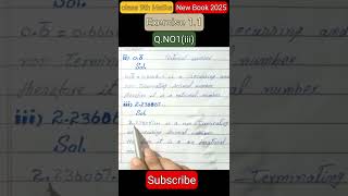Class 9th Math| Exercise 1.1 Q.No#1(iii) | New Book 2025