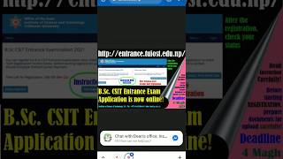 B.Sc.CSIT Entrance Examination form fill up online | Bsc.csit course in Nepal - Tribhuvan University