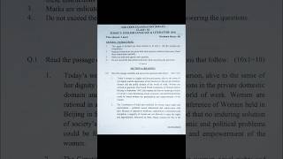Class 11th English Mid-term Examination Question Paper