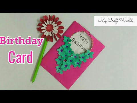 How to make birthday greeting card / Handmade craft ideas for birthday card/ Happy birthday card 🎀