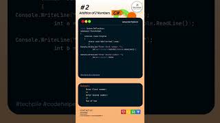 Program to Two Number addition || #techpile #codehelper