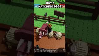 hatching dinosaur eggs in ROBLOX Grow a Garden #growagarden #roblox #day3