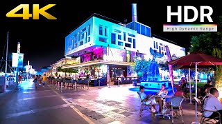 Night Walk Limassol Marina - Saripolou Square - Cyprus【4K HDR 】