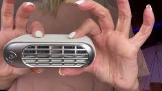 RANVOO 2024 Extended 21 Hours Rechargeable Battery, Handheld Personal Fan for Women & Men, Bladeless