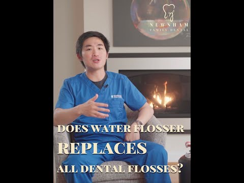 Does water flosser replace all dental floss?#dentalfloss #waterflosser #brush #teeth #teethwhitening