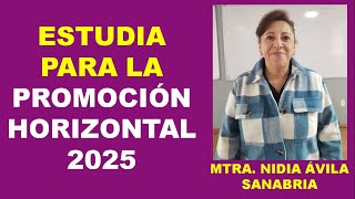 STUDYING FOR THE HORIZONTAL PROMOTION 2025. TEACHER NIDIA ÁVILA SANABRIA.