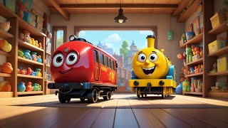 Three Toy Trains Chug Along | Train Song for Kids | Counting & Sound Nursery Rhyme