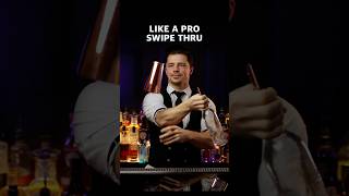 Like a PRO “Swipe thru” BAR TRICK #flairbartending