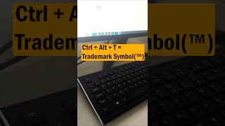 🔥 Secret Keyboard Shortcut for ™ Trademark Symbol! #Shorts