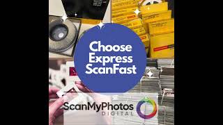 digitizing pictures is same-day fast with the new ScanFast feature at ScanMyPhotos.com #digitizing