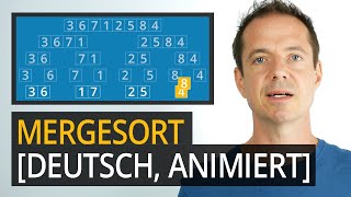 Mergesort Algorithmus [mit Animation, Deutsch]