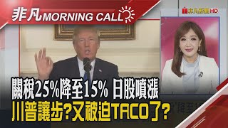 川普:美日達協議 關稅"降至15%" 美中瑞典會! 我銷美訂單15紅 "太空港"新亮點 蘋果力推摺疊機 新漢機器人報喜｜主播陳韋如｜【非凡Morning Call】20250723｜非凡財經新聞