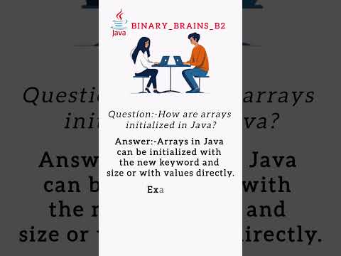 How are arrays initialized in Java ❓ #binary_brains_b2 #javaexperts #ytshorts