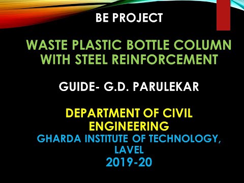 Waste Plastic Bottle Column with Steel Reinforcement