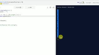 Javascript Challenges -  Reverse a String in Javascript without using the  reverse method!