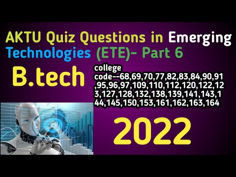 AKTU Quiz  ETE -6 Questions in Emerging Technologies (ETE)- Part 6. || learn French || #aktu #ete-6