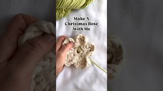 Make a Christmas Rose With Me! 🪡 #crochettutorial #embroideryart #artcourse #christmascrochet