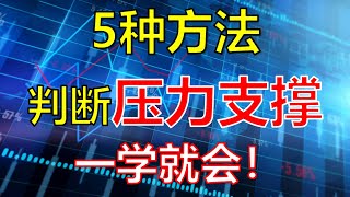 你真的会看压力位与支撑位吗？丨5种正确判断压力与支撑的方法丨一学就会！ #股票分析 #技术分析