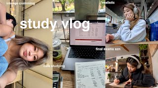 study vlog 🎧 finals week in my life | productive days, cramming, exams season
