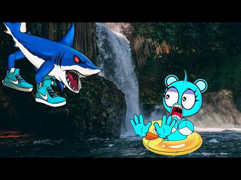 OMG! 🦈 Sky gets attacked by TRALALERO TRALALA while exploring the big river 😱 (Sprunki in Real Life)