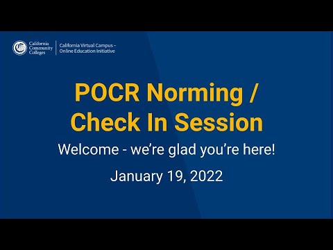 POCR Norming 1/19/22