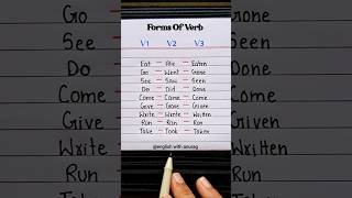 Forms of Verb 🔥 #english #grammar #education #learning
