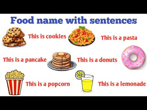 Food name with English sentances / English learning practice / improve your spoken English skills