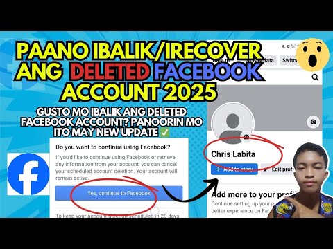 PAANO IBALIK ang DELETED FACEBOOK ACCOUNT |HOW to RECOVER Deleted FACEBOOK ACCOUNT