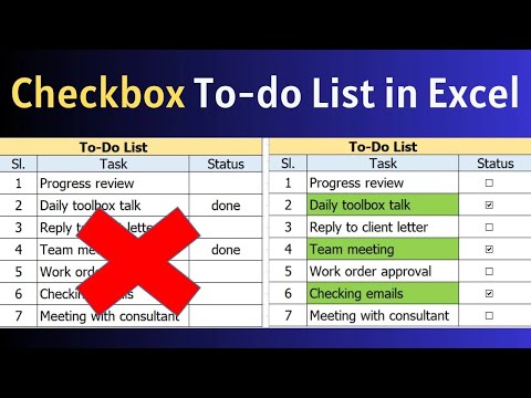 Make a Dynamic To-Do List in Microsoft Excel | Checkboxes