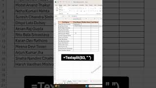 Split Text Like a Pro in Excel with TEXTSPLIT! 💥 | New Excel Formula #focusinguide #shorts