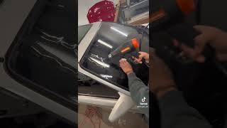 Windshield tint on HondaCivic #explore #fyp #tint #youtubeshorts #caryoutube #howto #detailing
