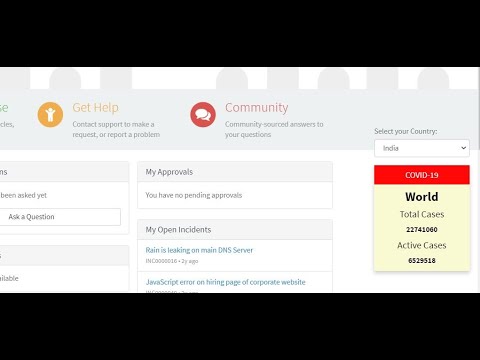 ServiceNow Service Portal Covid-19 Case Tracker widget