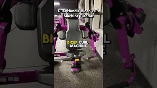 DUAL HANDLE BICEP CURL MACHINE TUTORIAL 💪🏼 // Train your biceps. #bicep #planetfitness