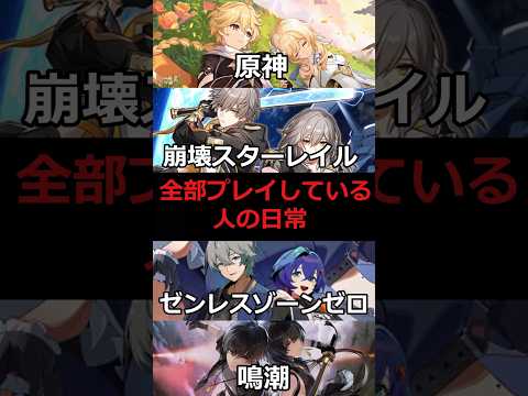 【原神/崩スタ/ゼンゼロ/鳴潮】複数ソシャゲをプレイしている人間の日常