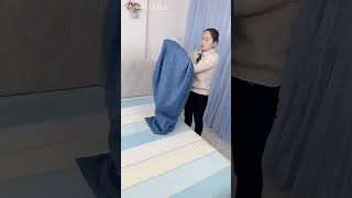 简单省空间！整理师教你把床笠叠成小方块