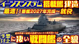 ついに建造が始まった『イージス・システム搭載艦』超高性能で最新兵器盛り合わせ世界初となる近未来型戦闘艦へと進化！