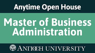 Anytime Open House: Master of Business Administration