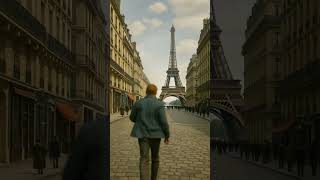 Van Gogh Walks Toward the Eiffel Tower – A Timeless Encounter with Paris