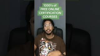 FREE ONLINE CERTIFICATION COURSES🔥