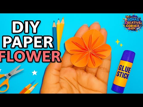 Easy Paper Crafts #flowermaking #homedecor #diycrafts #sonascreativecorner