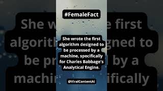 Were you aware that the first computer programmer was a woman?#shorts