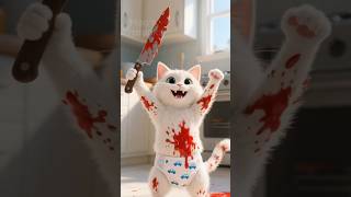 The Chef Kitten vs The Cops! 🍝🚨 A Hilarious Misunderstanding  #animation  #cat #animatedshort