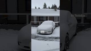 This is what winter feels like for EV 🥶Tesla model3 RWD #tesla #model3