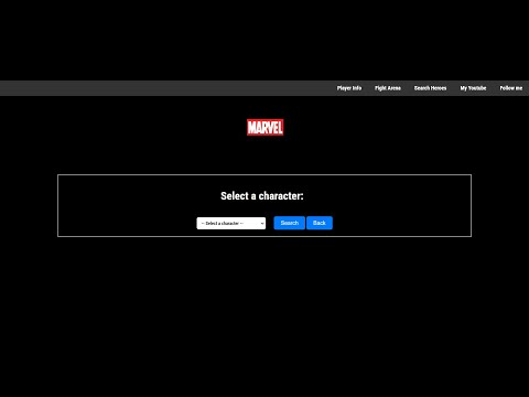 Marvelverse , A website made for Marvel Characters