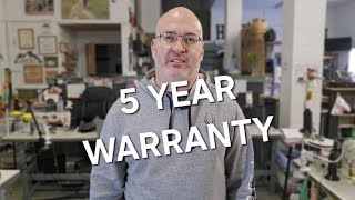 5 Year Warranty at Hilltop Packs