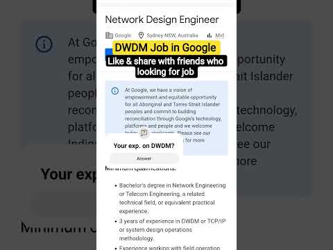 Google DWDM job 26 july #dwdm #google #googlejobs #jobs #shorts